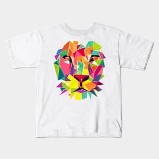 Colorful crystalline lion products Kids T-Shirt